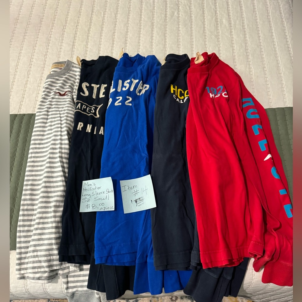 Men’s Hollister Long Sleeve Shirts Multiple Small